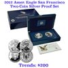 Image 1 : 2012 United States Mint American Eagle San Fransisco Two Coin Silver Proof Set Grades