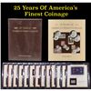Image 1 : A Postal Commemorative Set, 25 Years Of Americas Finest Coinage Incomplete, in a brown binder Grades