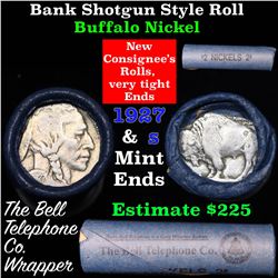 Buffalo Nickel Shotgun Roll in Old Bank Style 'Bell Telephone'  Wrapper 1927 & s Mint Ends Grades
