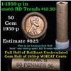 Image 1 : Uncirculated 1c orig shotgun roll, 1959-p  In Old Brinks wrapper  Grades