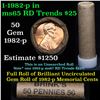 Image 1 : Uncirculated 1c orig shotgun roll, 1982-p  In Old Brinks wrapper  Grades