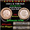 Image 1 : Lincoln Wheat cent 1c orig roll, 1909-s end, VDB other end Grades