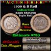 Image 1 : Lincoln Wheat cent 1c orig roll, 1909 end S other end Grades