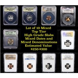 10 High Graded Top Tier Slabed Coins  Grades