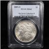 Image 8 : 5 Unc Morgan $1 Graded By PCGS Mixed Dates From The McClaren Collection Grades