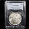 Image 2 : 5 Unc Morgan $1 Graded By PCGS Mixed Dates From The McClaren Collection Grades