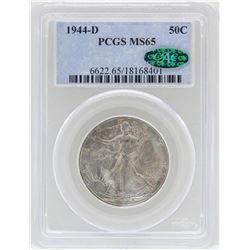 1944-D Walking Liberty Half Dollar Coin PCGS MS65 CAC