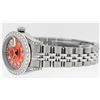 Image 5 : Rolex Ladies Stainless Steel Quickset Orange String Diamond Lugs Datejust Wristw