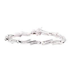 1.35 ctw Diamond Bracelet - 14KT White Gold