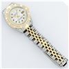 Image 5 : Rolex Ladies 2 Tone 14K MOP Sapphire & Pyramid Diamond Datejust Wriswatch