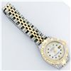 Image 6 : Rolex Ladies 2 Tone 14K MOP Sapphire & Pyramid Diamond Datejust Wriswatch