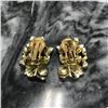 Image 3 : Vintage Sarah Coventry Pink Enamel & Crystal Floral Clip On Earrings