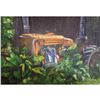 Image 1 : 20thc Signed Oil Painting, Rural Scene, Barn & Tractor