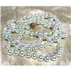 Image 1 : 11mm White Shell Pearls 52" Rope Necklace, Magnetic Clasp