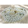 Image 2 : 11mm White Shell Pearls 52" Rope Necklace, Magnetic Clasp