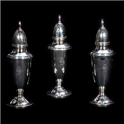 Three sterling silver salts