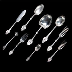 A sterling silver flatware service
