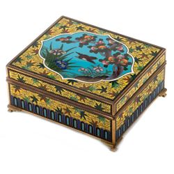 Japanese cloisonne cigarette box