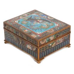 Japanese cloisonne cigarette box