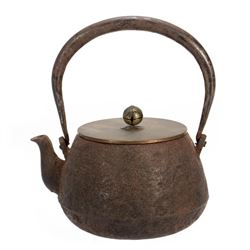 19th-century Japanese iron teapot