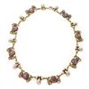 Peruzzi Florence amethyst and gilt silver necklace