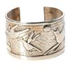 Jim Wagner sterling silver cuff bangle bracelet