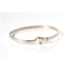 Tiffany & Co. 18k gold & silver bangle bracelet