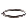 Image 2 : Diamond and blackened silver bangle bracelet