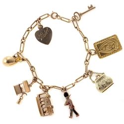 14k gold charm bracelet