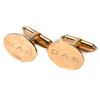 Pair of 14k gold monogrammed cufflinks