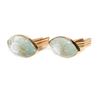 Image 1 : Pair of carved stone-set and 14k gold cufflinks