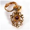 Image 2 : Pair of ruby and 14k gold earrings
