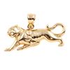 14k gold lioness pendant