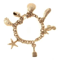 14k gold charm bracelet