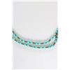 Image 2 : Turquoise and 14k gold double strand necklace