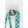 Image 4 : Turquoise and 14k gold double strand necklace