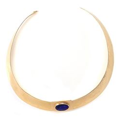 14k gold, black opal collar necklace, The Golden Bear