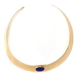 14k gold, black opal collar necklace, The Golden Bear