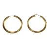 Charles Garnier 18k gold hollow hoop earrings, French