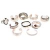 Ten sterling silver bangle bracelets