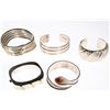 Image 3 : Ten sterling silver bangle bracelets