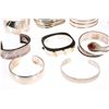Image 4 : Ten sterling silver bangle bracelets