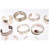 Image 5 : Ten sterling silver bangle bracelets