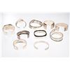 Image 6 : Ten sterling silver bangle bracelets
