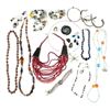 Collection of beaded, stone, silver & metal jewelry