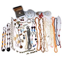 Collection of costume jewelry & watches