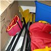 Image 3 : LOT OF PADDLES W/ 3 LIFE JACKETS