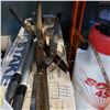Image 2 : LAWN SIGN STAKES AND GARDEN SPRAYER, PRUNERS, AND LIGHT