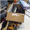 Image 1 : BOX OF POWER TOOLS DEWALT PALM SANDERS, MASTERCRAFT ANGLE GRINDERS