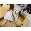 Image 2 : SIZE 8.5 BEIGE COMBAT BOOTS